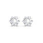 2.13 Carats Each Round Diamonds 6-prongs Setting Studs Earrings