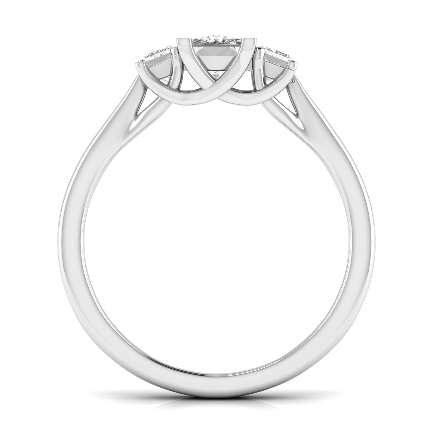 Classic Crescent Diamond Ring