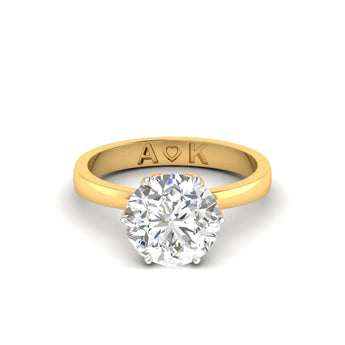 2 Ct Portuguese Cut Solitaire Diamond Ring Best lab grown diamond jewellery brand