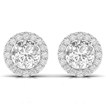 Buy 3 Carat Round Solitaire Diamond Stud Earring from Ivana Jewels Best lab grown diamond jewellery brand