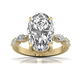 Buy Oval Solitaire Diamond Cocktail Ring at Ivana Jewels Best lab grown diamond jewellery brand