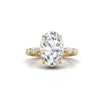 3.8 Carat Oval Diamond Engagement Ring Best lab grown diamond jewellery brand