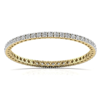 Buy Sublime Round Cut Diamond Bangle Online from Ivana Jewels Best lab grown diamond jewellery brand