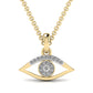 Solid Gold Evil Eye Gold Pendant