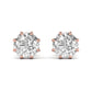 2 Carats Each Round Diamond 8 Prong Setting Studs Earring