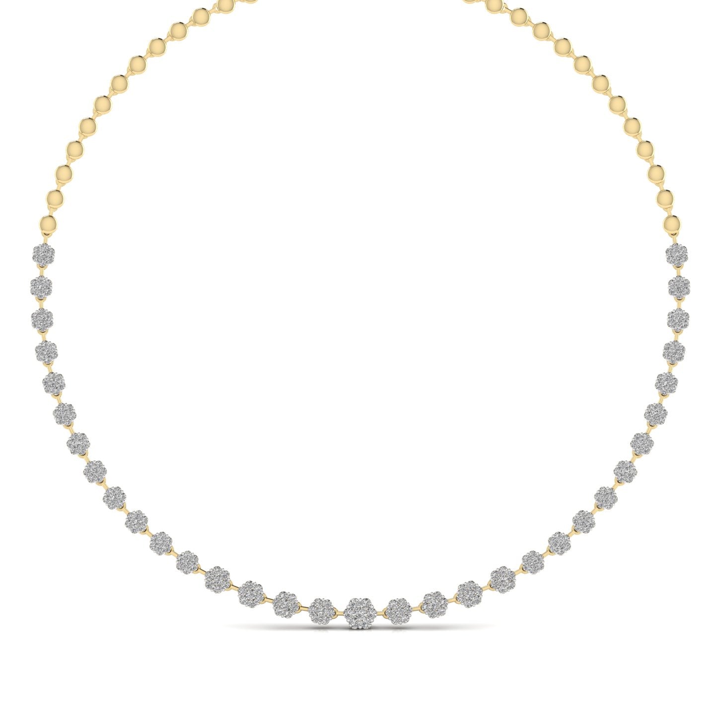 Lab Grown Round Cut Diamonds Necklace For Her