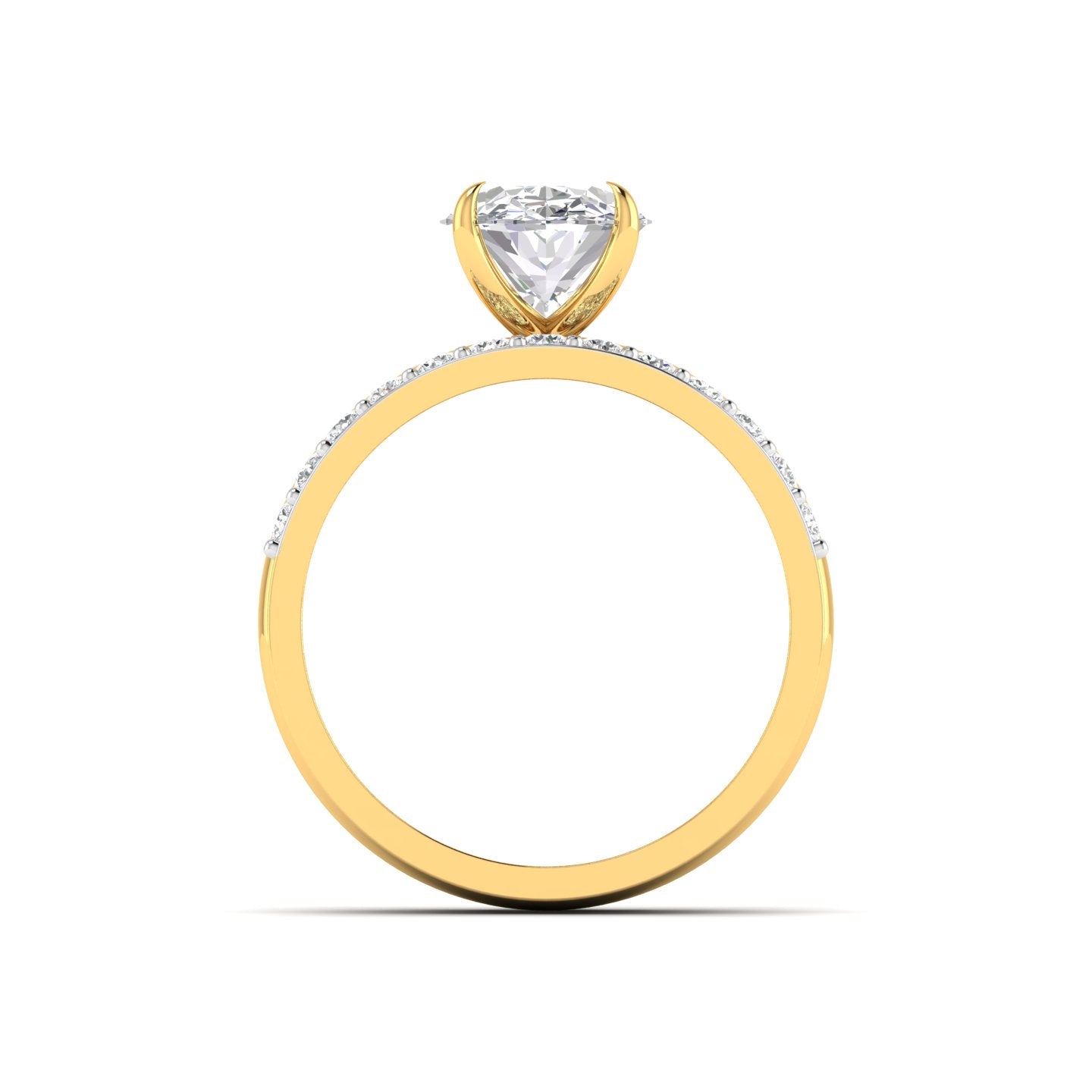 Eye-Catching Oval Diamond Ring Set for Weddings