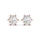 2.01 Carats Each Round Diamonds 6-Prongs Setting Studs Earrings