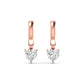 1.03 Carats Each Heart Shape Diamonds Heartfelt Hoops Earrings