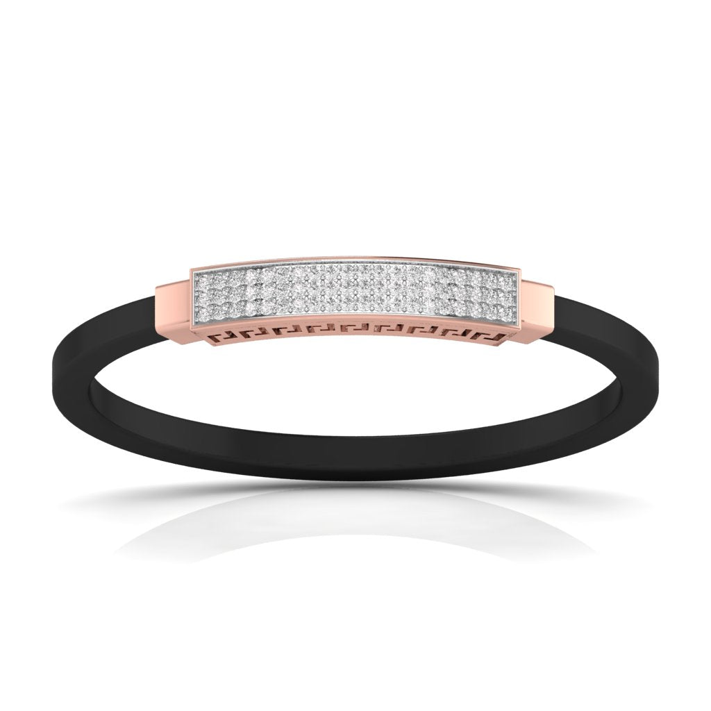 Ivana Men's Bracelet With Black Colour Band