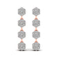 Circular Crystal Cluster Drop Earring