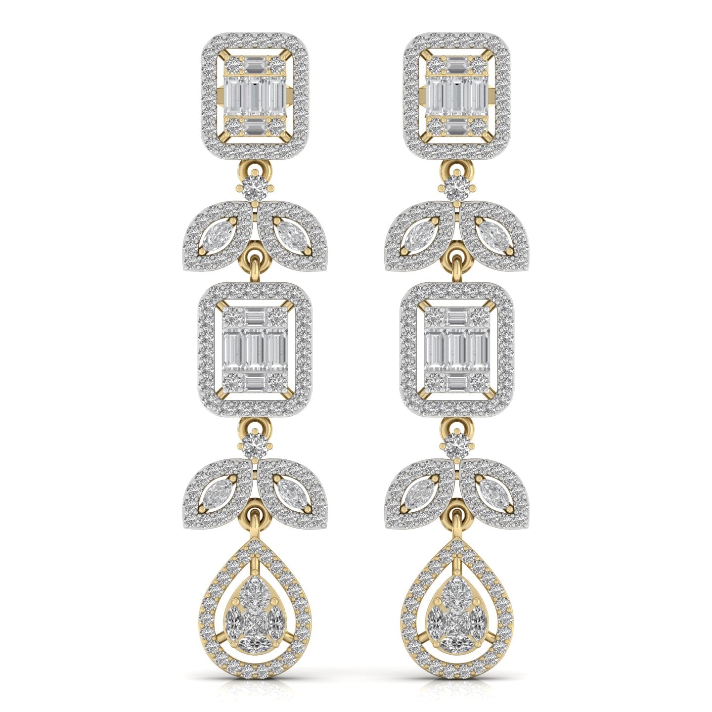 1.58 Carat Round Cut Diamonds Dangler