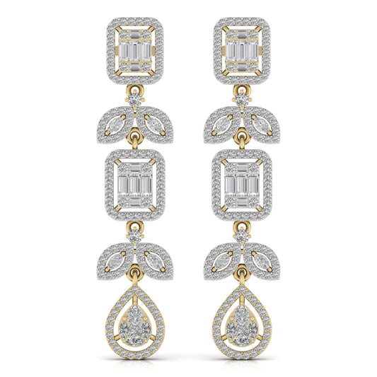 1.58 Carat Round Cut Diamonds Dangler