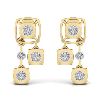 Two Tiered Diamond Earring