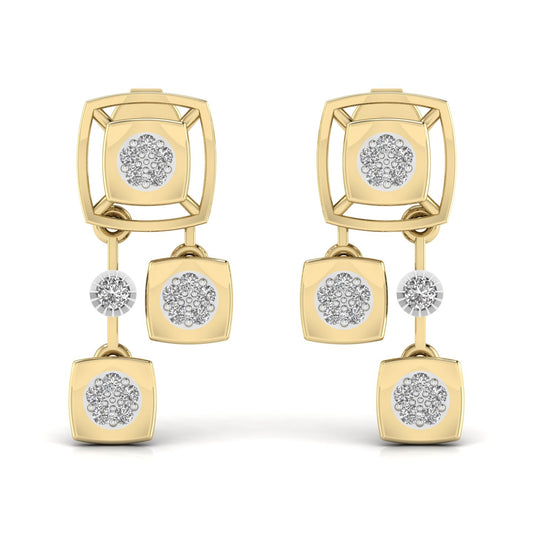 Two Tiered Diamond Earring