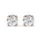 1.5 Carats Each Round Diamond Four Prong Basket Setting Studs Earring