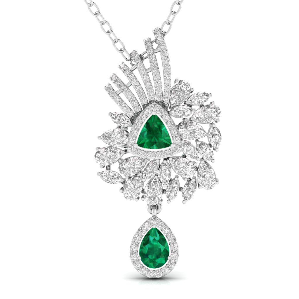 Coloured, Fancy Shape & Round Shape Diamonds Pendant