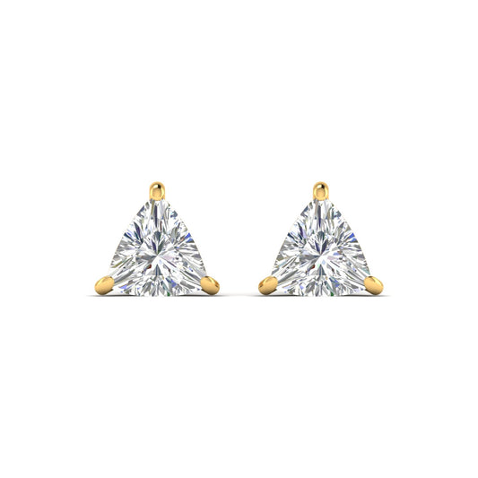 80 Pointers Each Trillion Cut Diamonds Studs Earrings