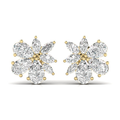 Solitaire Pear Shape & Marquise Shape Diamonds Fancy Earring