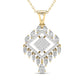 Pear, Marquise & Round Cut Diamonds Pendant For Her