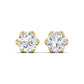 4 Carats Each Round Diamonds 6-prongs Setting Studs Earrings