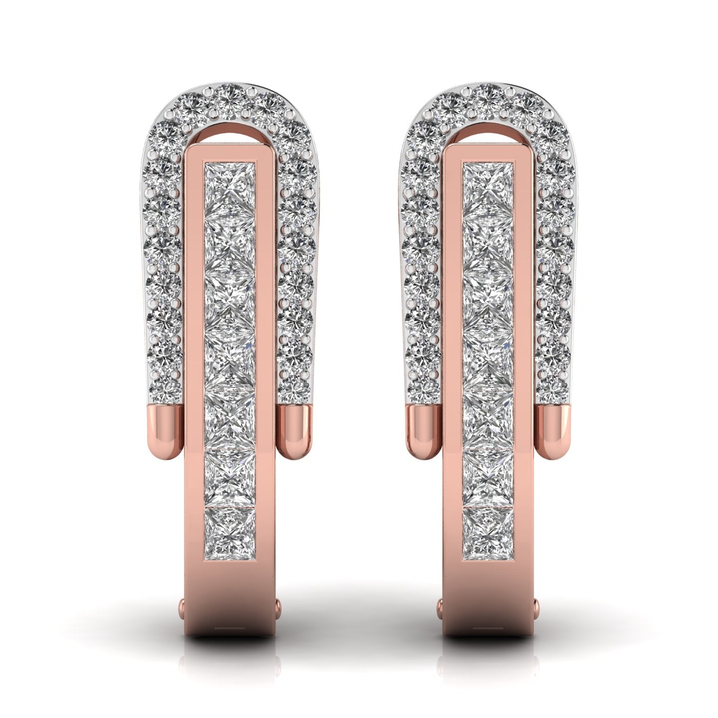 Round Cut Diamonds Halo Earring