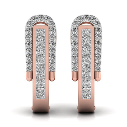 Round Cut Diamonds Halo Earring