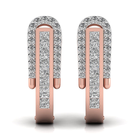 Round Cut Diamonds Halo Earring