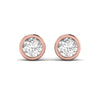 3 Carat Each Round Diamond Bezel Setting Studs Earring