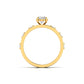 1.01 Carat Centre Solitaire Oval Diamond Celestial Circle Ring