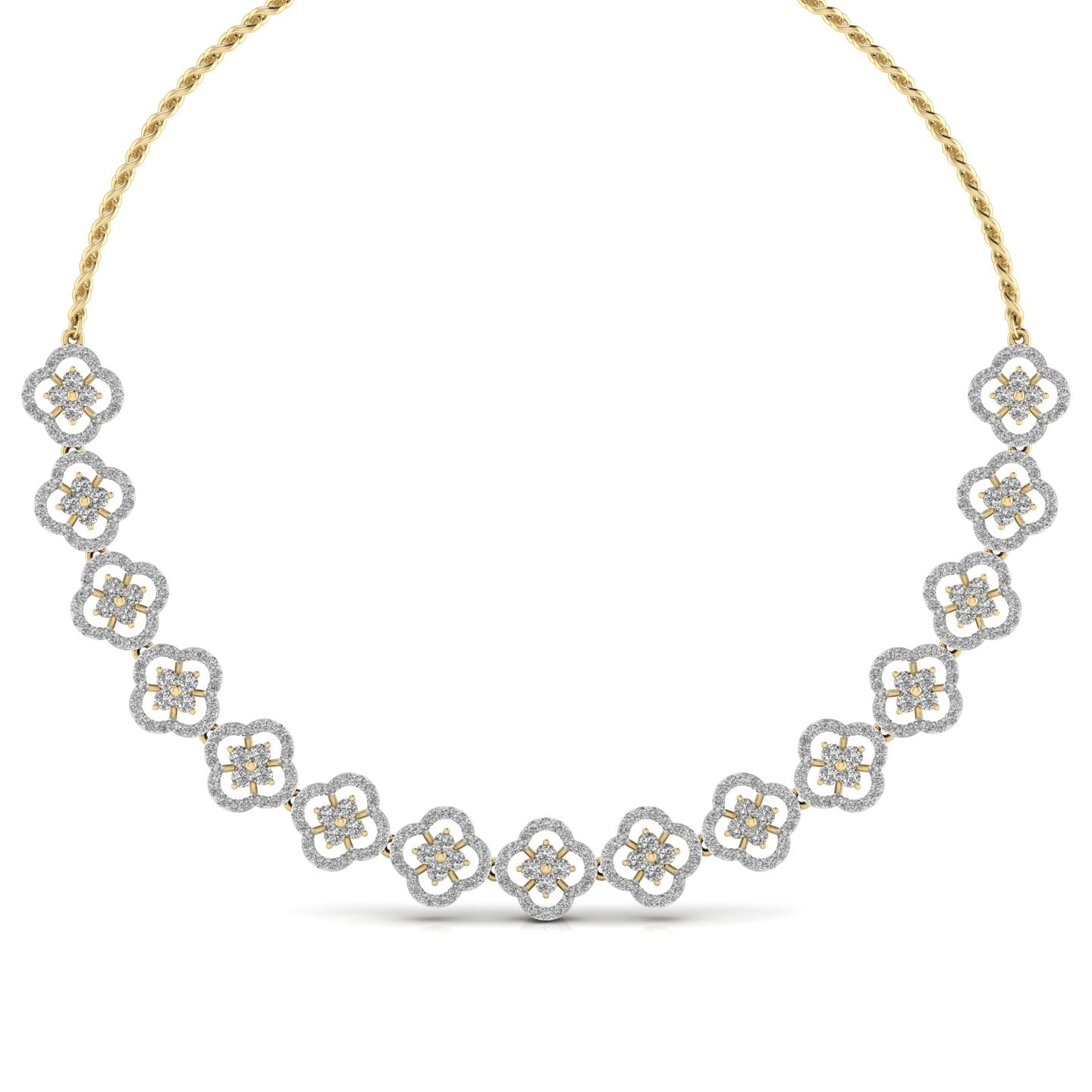 Garden Of Flowers Diamond Necklace