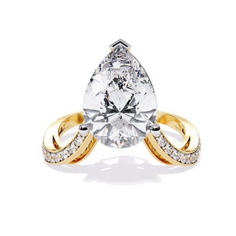 Buy Pear Solitaire Casual Diamond Ring at Ivana Jewels Best lab grown diamond jewellery brand