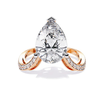 Buy Pear Solitaire Casual Diamond Ring at Ivana Jewels Best lab grown diamond jewellery brand
