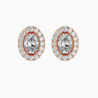 Buy Oval Shape Diamond Stud Earring from Ivana Jewels Best lab grown diamond jewellery brand