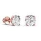 1.5 Carats Each Round Diamond Four Prong Basket Setting Studs Earring