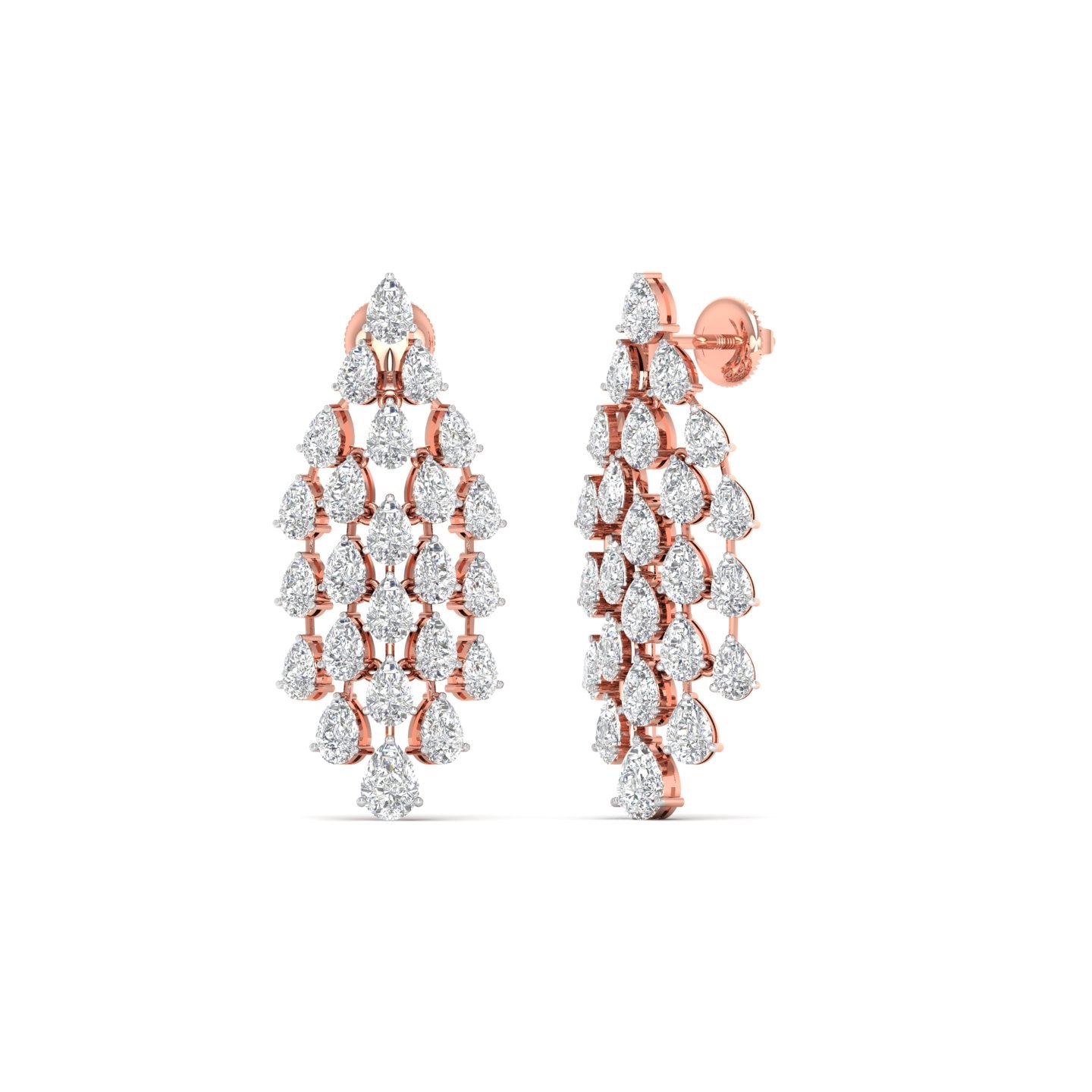 Pear Shape Diamonds Dazzling Droplets Earrings