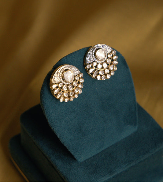 Polki Art Deco Inspired Earrings