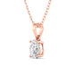 Diamond Pendant Necklace with Oval Center Stone