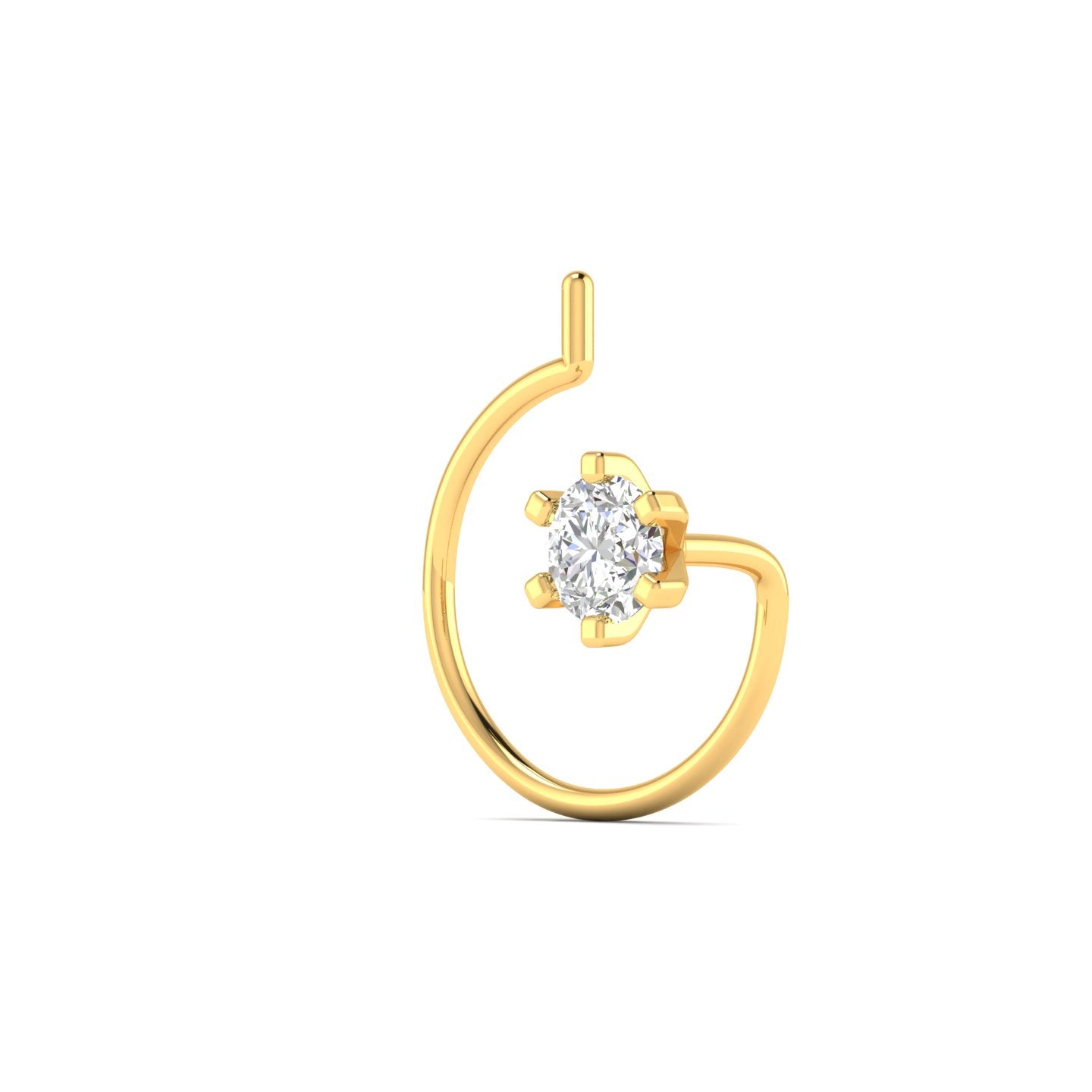 Nose Pin with Dazzling Diamond Accent