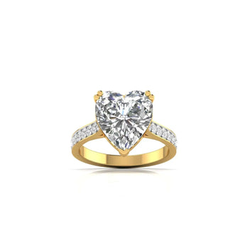 Buy Solitaire Heart Diamond Engagement Ring from Ivana Jewels Best lab grown diamond jewellery brand