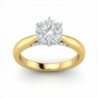 Buy 5.0 Carat Round Brilliant Solitaire Diamond Ring  Ivana Jewels Best lab grown diamond jewellery brand