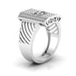 Spiritual Om Symbol Diamond Men's Ring