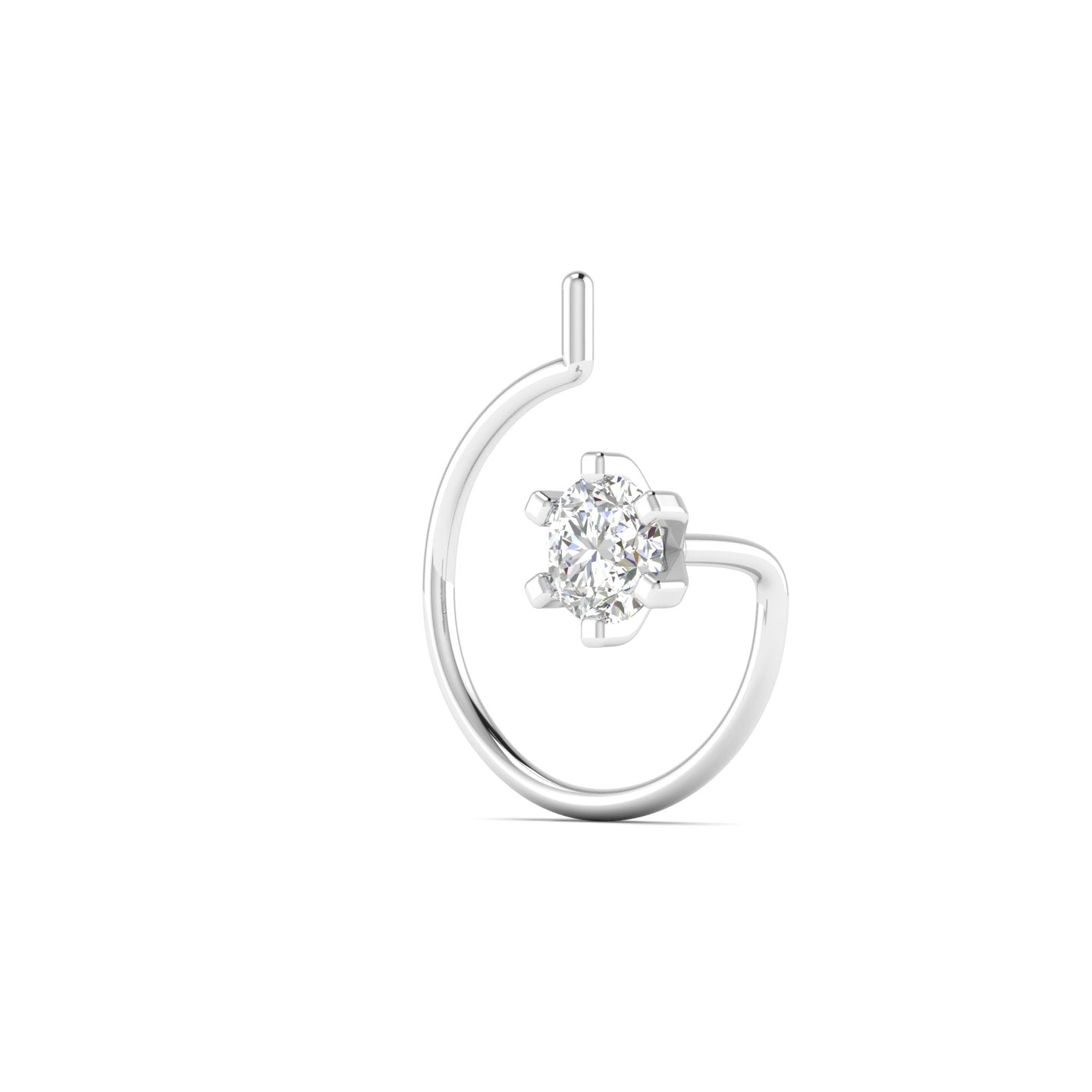 Nose Pin with Dazzling Diamond Accent