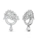 Diamond Dangling Earrings with Floral Design