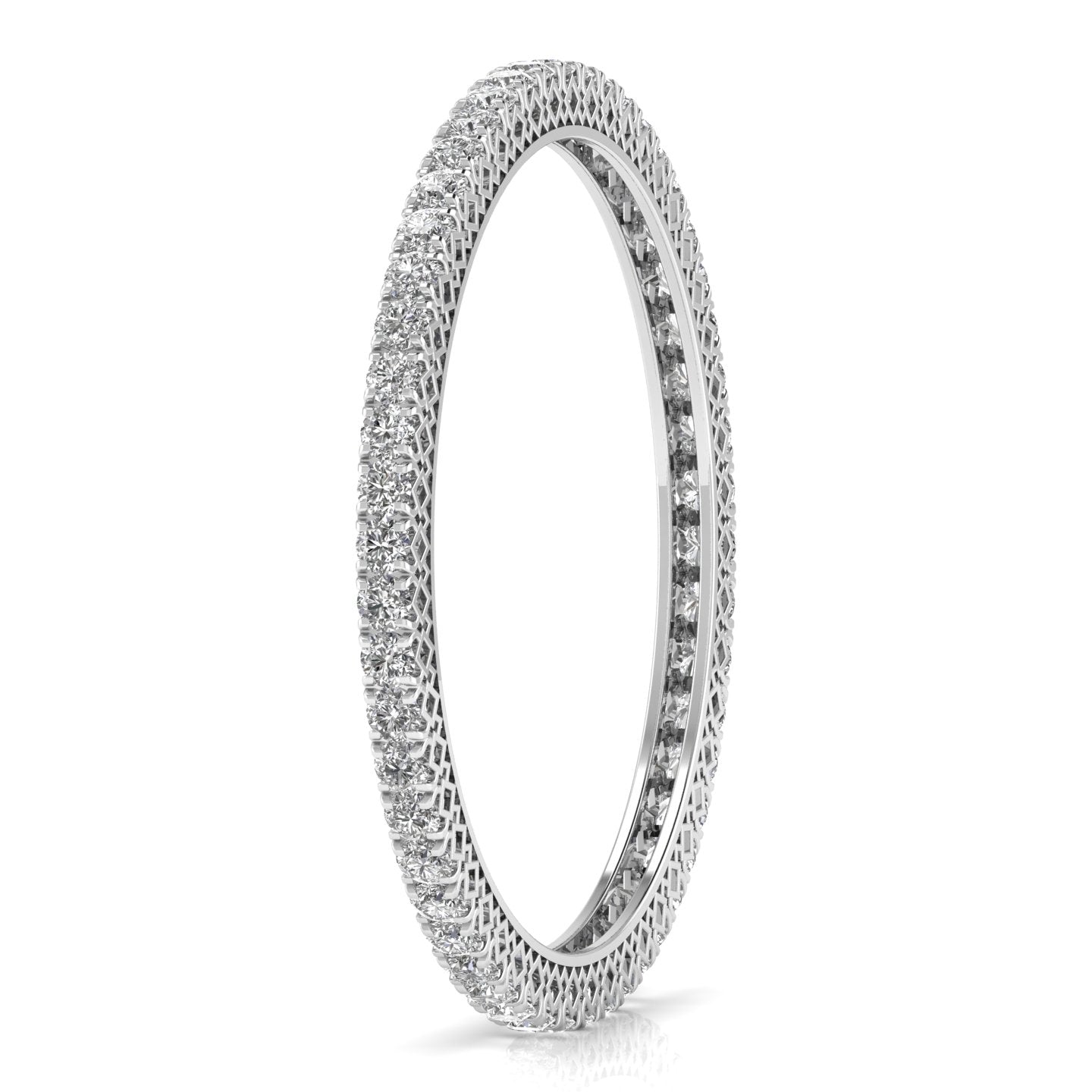 26 Carat Round Cut Diamonds Pair of Bangle