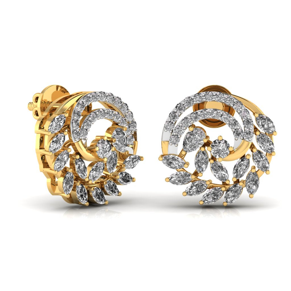 Marquise & Pear Fancy Diamonds Studs Earring