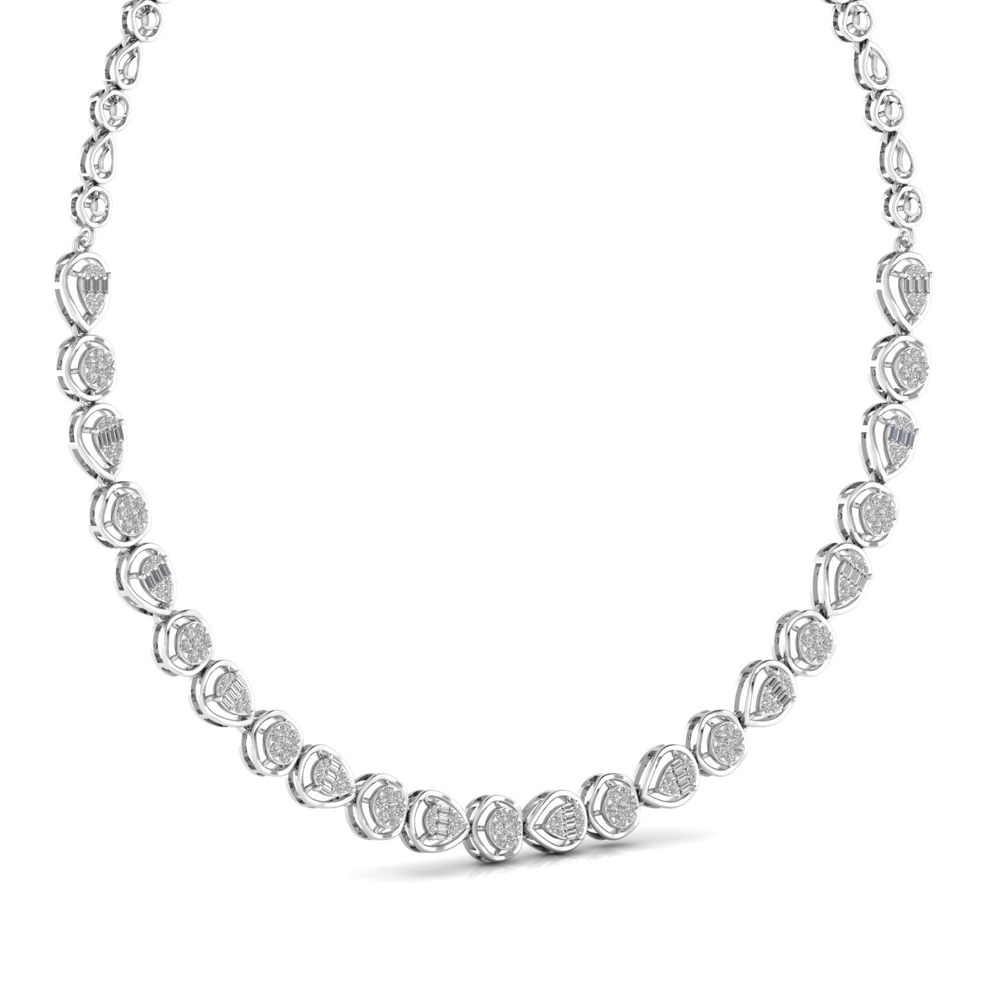 Diamonds & Gem Stone Necklace For Her