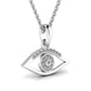 Solid Gold Evil Eye Gold Pendant