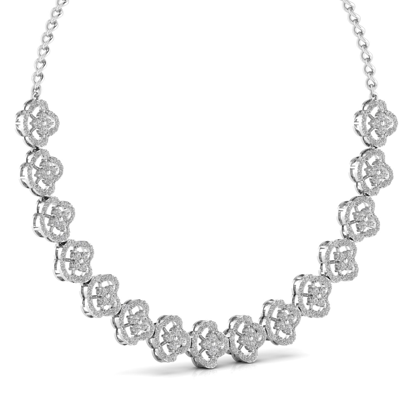 Garden Of Flowers Diamond Necklace