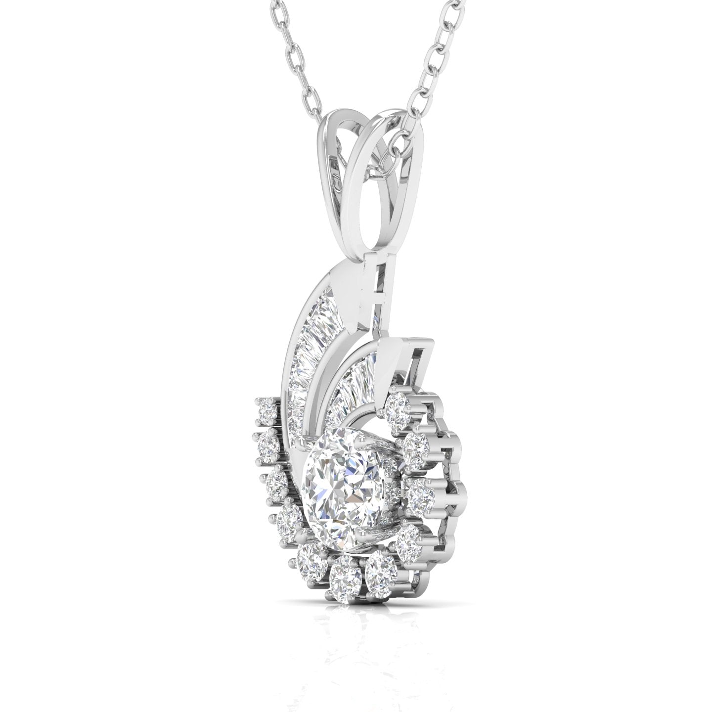 1.51 carat Centre Solitaire Diamond Whirlwind of Diamonds